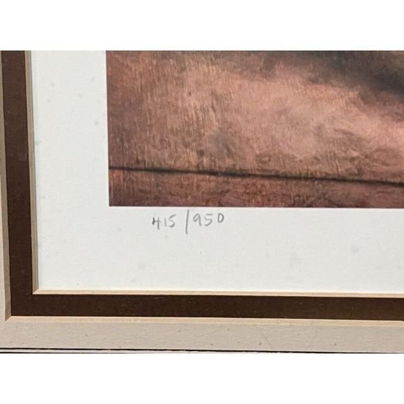 Large 1987 Vintage “Territorial Rights“ Jim Daly 415/950 Framed Signed Art Print - Picture 3 of 5